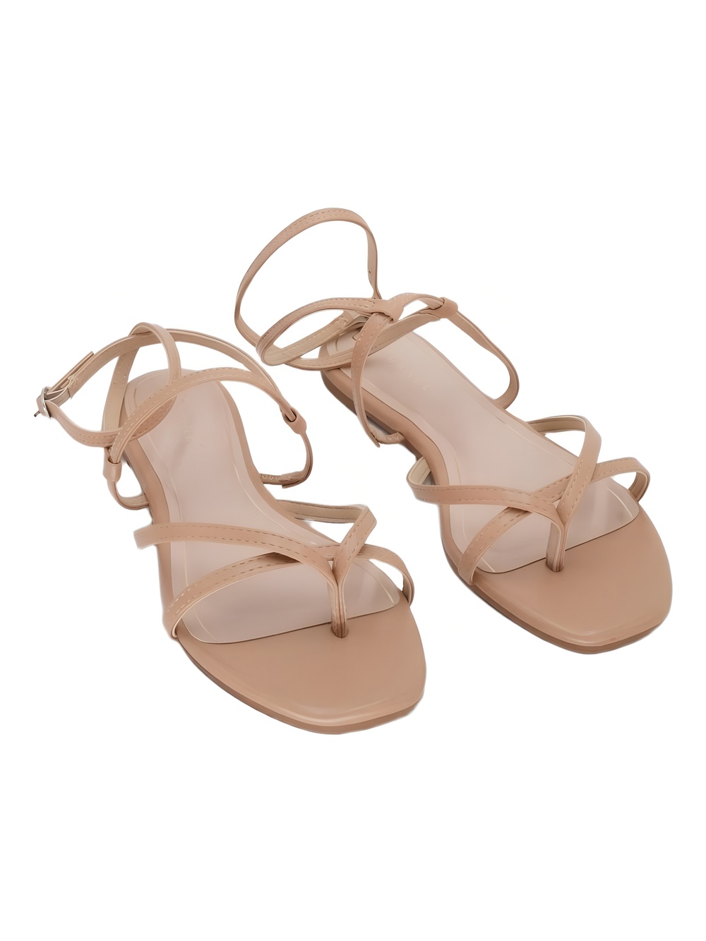 Journee Collection Womens Serissa Flat Strappy Sandal Tan Size 9.5M